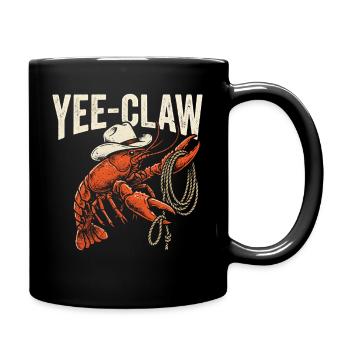 Yee-Claw-Flusskrebse, Cajun-Meeresfrüchte, Flusskr - Tasse einfarbig - Schwarz - Rechts