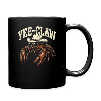 Yee-Claw-Flusskrebse, Cajun-Meeresfrüchte, Flusskr - Tasse einfarbig - Schwarz - Rechts
