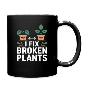 Je répare les plantes cassées Plant Saver - Mug uni - noir - Droite
