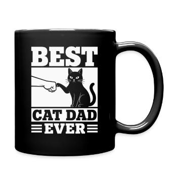 Meilleur t-shirt de papa chat de tous les temps cadeau drôle drôle d’amoureux des chats noirs - Mug uni - noir - Droite