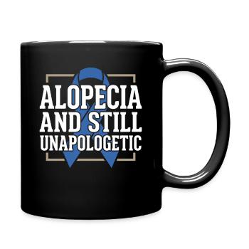 Alopezie-bewusstsein Alopecia Areata Haarausfall - Tasse einfarbig - Schwarz - Rechts