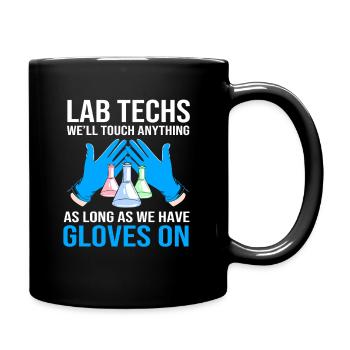 Laboratory Bio Chemistry Microscope Laboratory - Full Colour Mug - black - Right