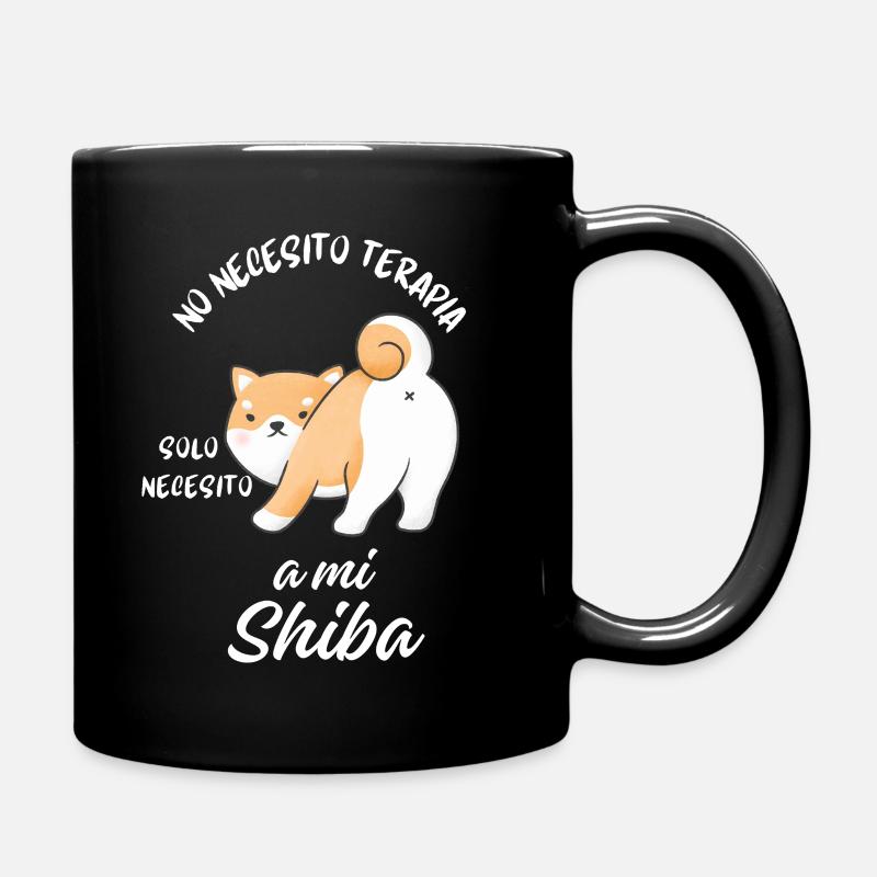 Shiba Inu Hundetherapie - Tasse einfarbig - Schwarz