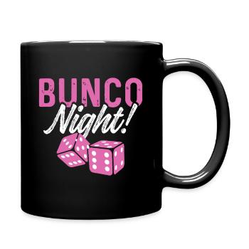 Bunco Night Dice in Pink Retro - Tasse einfarbig - Schwarz - Rechts