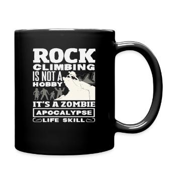 Klettern Zombie Apokalypse Überleben - Tasse einfarbig - Schwarz - Rechts