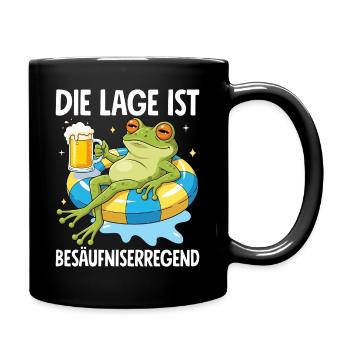 Die Lage Ist Besäufniserregend - Tasse einfarbig - Schwarz - Rechts