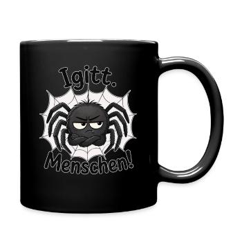 Yuck, People, Funny Spider, Sarcasm, Humor - Full Colour Mug - black - Right