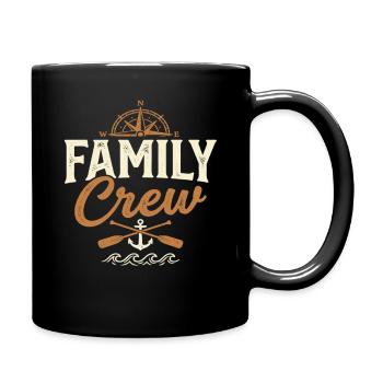 Family Crew Paddle Boat Family Holidays - Full Colour Mug - black - Right