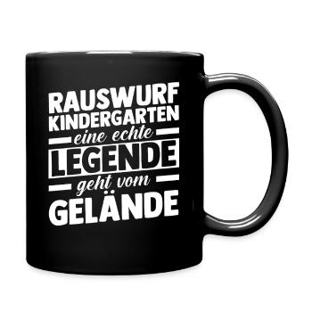Eine Legende Geht vom Gelände - Tasse einfarbig - Schwarz - Rechts
