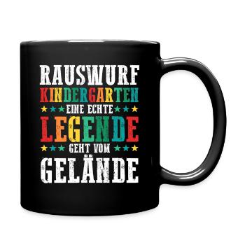 Eine Legende Geht vom Gelände - Tasse einfarbig - Schwarz - Rechts