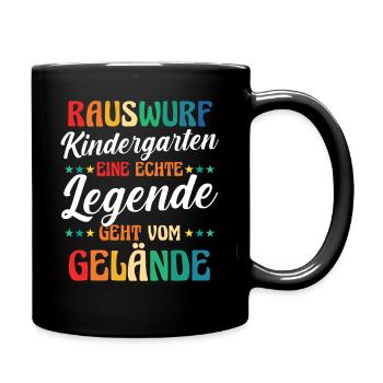 Eine Legende Geht vom Gelände - Tasse einfarbig - Schwarz - Rechts