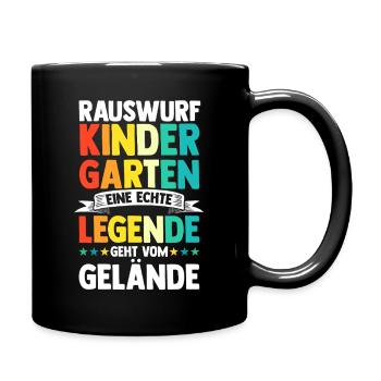 Eine Legende Geht vom Gelände - Tasse einfarbig - Schwarz - Rechts