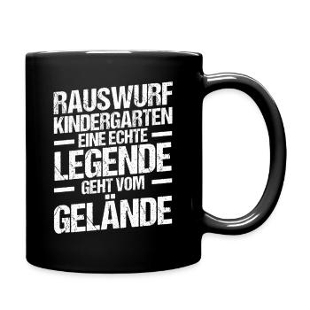 Eine Legende Geht vom Gelände - Tasse einfarbig - Schwarz - Rechts