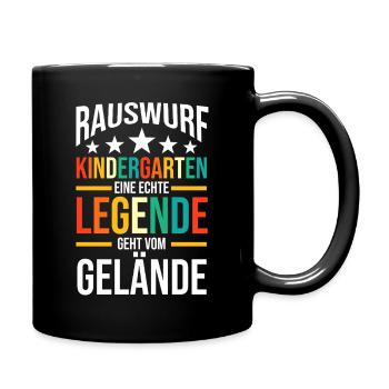 Eine Legende Geht vom Gelände - Tasse einfarbig - Schwarz - Rechts
