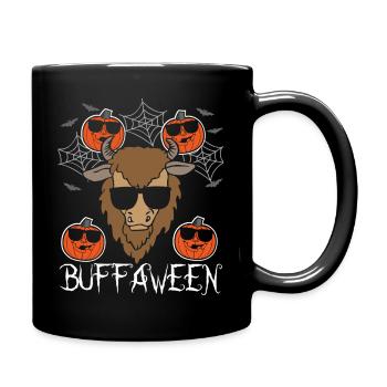 Safari Afrique Serengeti Faune Halloween Buffle - Mug uni - noir - Droite