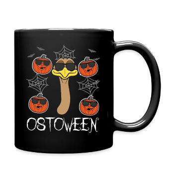 Safari Afrika serengeti wildlife halloween Strauß - Tasse einfarbig - Schwarz - Rechts