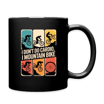 Mountainbike Downhill MTB Riding Radsport Action - Tasse einfarbig - Schwarz - Rechts