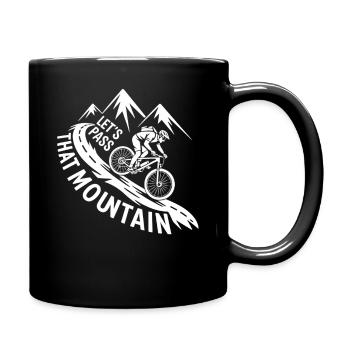 Mountainbike Downhill MTB Riding Radsport Action - Tasse einfarbig - Schwarz - Rechts