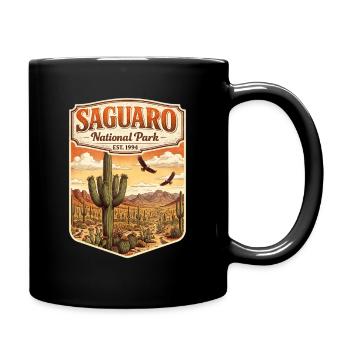 Saguaro National Park Emblem - Tasse einfarbig - Schwarz - Rechts