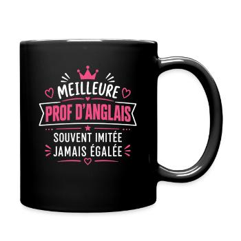 Prof d'anglais - Mug uni - noir - Droite