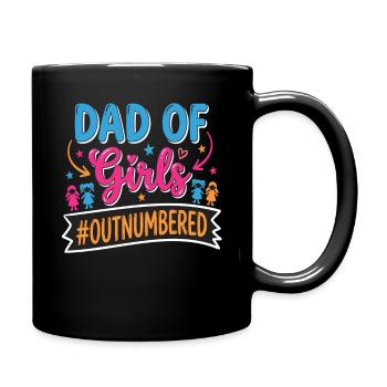 Papa des filles en infériorité numérique Papa fille - Mug uni - noir - Droite