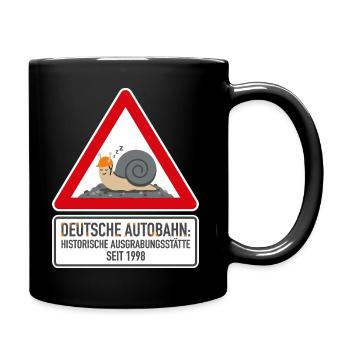 Historische Ausgrabungsstätte seit 1998 - Tasse einfarbig - Schwarz - Rechts