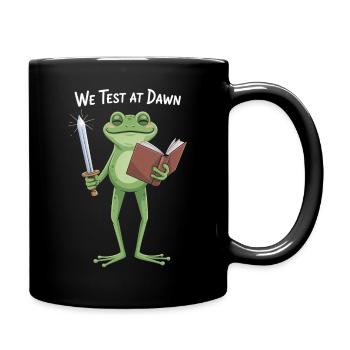 We Test at Dawn Frog Knight - Full Colour Mug - black - Right