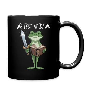 Dawn Test Frog: Sword & Scroll - Full Colour Mug - black - Right