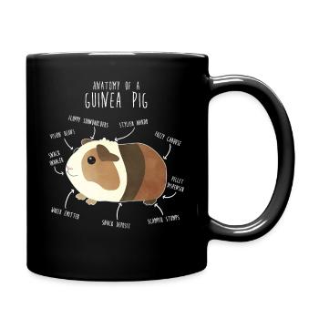 Guinea Pig Anatomy - Full Colour Mug - black - Right