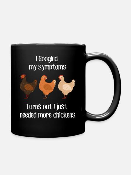 Chicken Talking To - Full Colour Mug - black