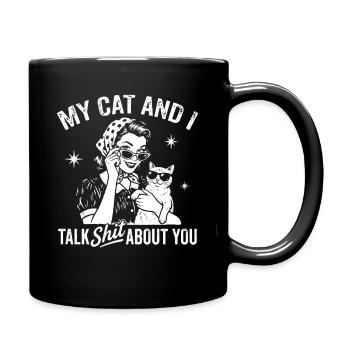 Style chat et paroles coquines Chats qui parlent comme des merdes - Mug uni - noir - Droite
