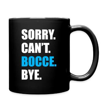 Désolé, je ne peux pas jouer à la pétanque et à la pétanque, joueur de boule - Mug uni - noir - Droite
