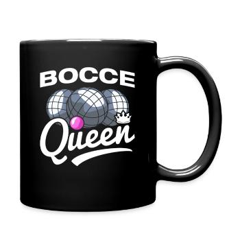 Bocce Queen Petanque Boule Player - Full Colour Mug - black - Right