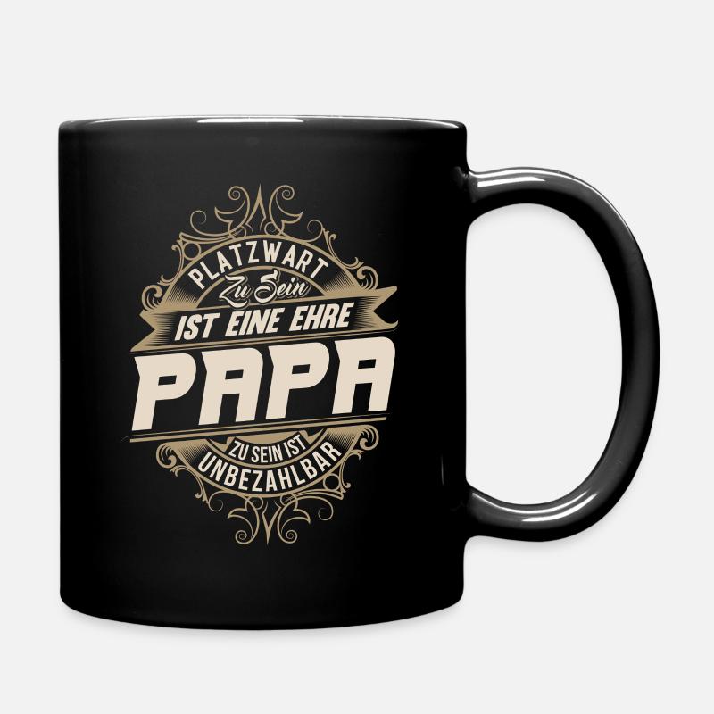 Platzwart Papa - Tasse einfarbig - Schwarz