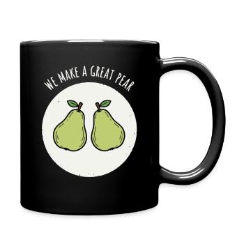 We Make A Great Pear Birnen Paar - Tasse einfarbig - Schwarz - Rechts