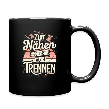 La couture inclut aussi la séparation de la phrase amusante - Mug uni - noir - Droite