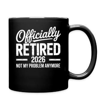 Retired 2026 Funny Retired Graphic Men Retirement - Full Colour Mug - black - Right
