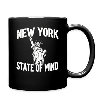 New York State of Mind Vintage NYC - Tasse einfarbig - Schwarz - Rechts