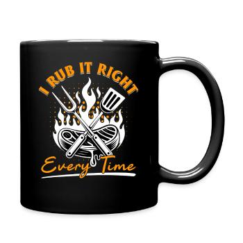 BBQ Grilling Meat Smoking Barbecue - Tasse einfarbig - Schwarz - Rechts