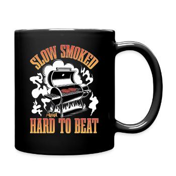 BBQ Grilling Meat Smoking Barbecue - Full Colour Mug - black - Right