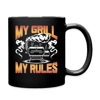 BBQ Grilling Meat Smoking Barbecue - Tasse einfarbig - Schwarz - Rechts