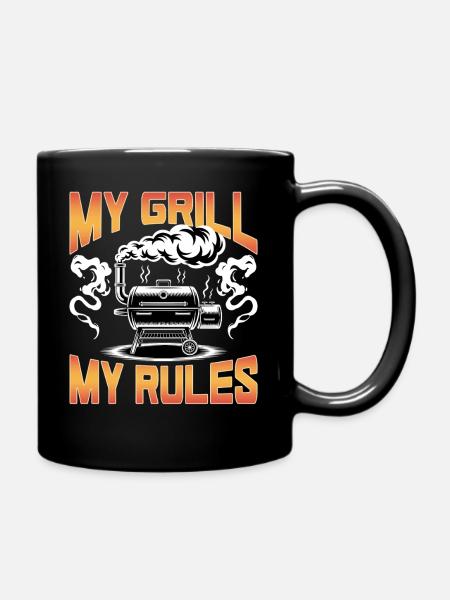 BBQ Grilling Meat Smoking Barbecue - Tasse einfarbig - Schwarz
