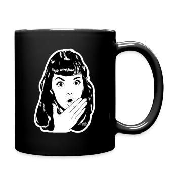 Surprised Pop Portrait - Full Colour Mug - black - Right
