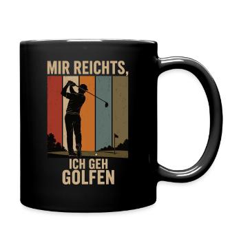 I've Had Enough I'm Going Golfing Retro Golfer Shirt - Full Colour Mug - black - Right