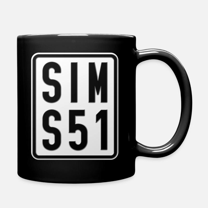 Simson S51 Moped License Plate - Full Colour Mug - black