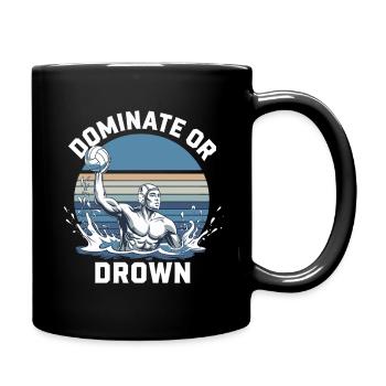 Motif de water-polo dominant ou noyé - Mug uni - noir - Droite