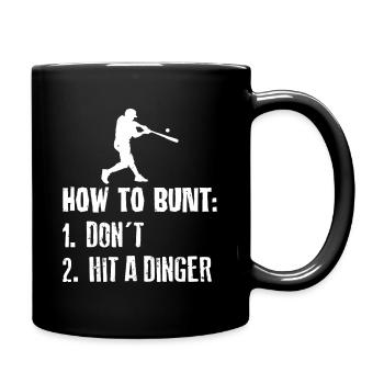 Wie man buntet: Schlag keinen Dinger - Tasse einfarbig - Schwarz - Rechts