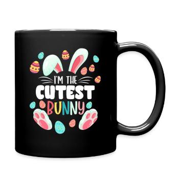 Cute Easter Bunny Tee - Full Colour Mug - black - Right