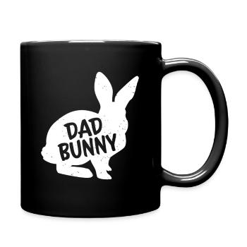 Graphisme de silhouette Papa Lapin - Mug uni - noir - Droite