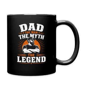 Papa Der Mann Der Mythos Die Legende Stolzer Papa - Tasse einfarbig - Schwarz - Rechts